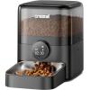 imageoneisall Cordless WiFi Automatic Cat Feeder Rechargeable 100Day Battery Operated Pet Feeder 20 Cups5L Timed Cat Food Dispenser for Large Kibble Smart App Control BlackBlack