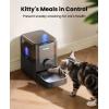 imageoneisall Cordless WiFi Automatic Cat Feeder Rechargeable 100Day Battery Operated Pet Feeder 20 Cups5L Timed Cat Food Dispenser for Large Kibble Smart App Control BlackBlack