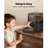 imageoneisall Cordless WiFi Automatic Cat Feeder Rechargeable 100Day Battery Operated Pet Feeder 20 Cups5L Timed Cat Food Dispenser for Large Kibble Smart App Control BlackBlack