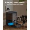 imageoneisall Cordless WiFi Automatic Cat Feeder Rechargeable 100Day Battery Operated Pet Feeder 20 Cups5L Timed Cat Food Dispenser for Large Kibble Smart App Control BlackBlack