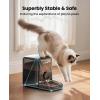 imageoneisall Cordless WiFi Automatic Cat Feeder Rechargeable 100Day Battery Operated Pet Feeder 20 Cups5L Timed Cat Food Dispenser for Large Kibble Smart App Control BlackBlack