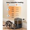imageoneisall Cordless WiFi Automatic Cat Feeder Rechargeable 100Day Battery Operated Pet Feeder 20 Cups5L Timed Cat Food Dispenser for Large Kibble Smart App Control BlackBlack
