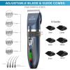 imageoneisall Dog Clippers 50db Low Noise 2Speed Quiet Dog Grooming Kit Rechargeable Cordless Pet Hair Clipper Trimmer Shaver for Small and Large Dogs Cats Animals  Navy