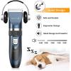 imageoneisall P2 Low Noise Dog Grooming Kit Rechargeable Cordless Dog Grooming Clippers with 6 Guard Combs ampamp 1 Steel Comb Shaver Hair Clippers Set for Dogs Cats Pets  Navy