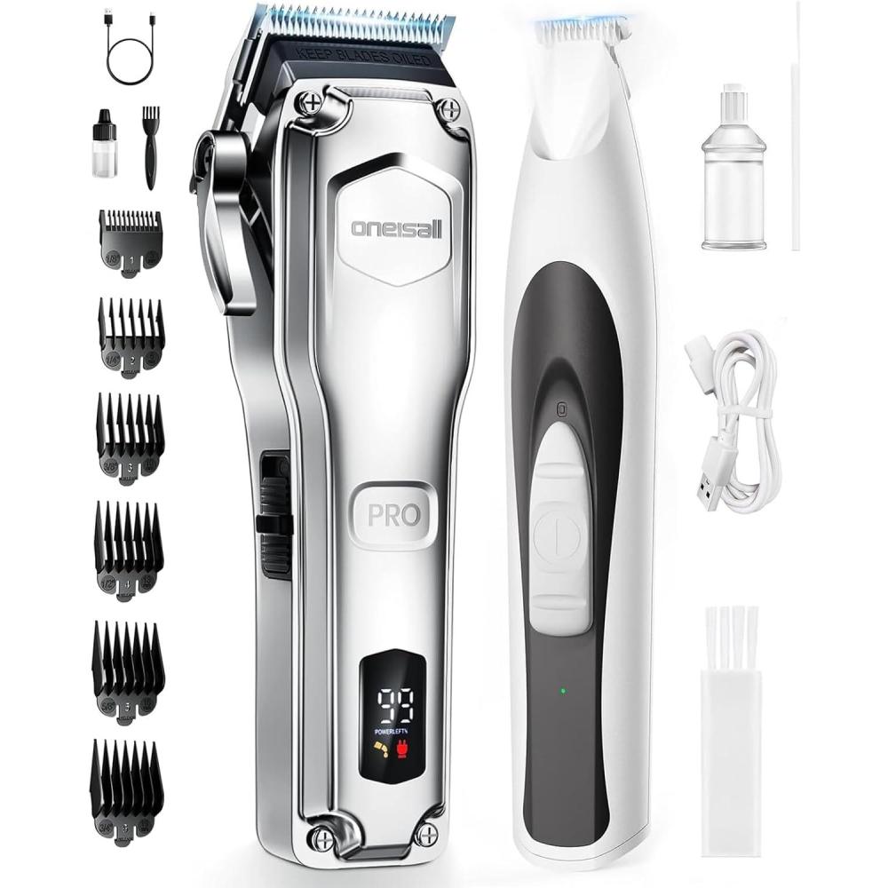 imageoneisall Dog Clippers for Grooming Thick Hair LowNoise Dog Paw Trimmer with LED Light