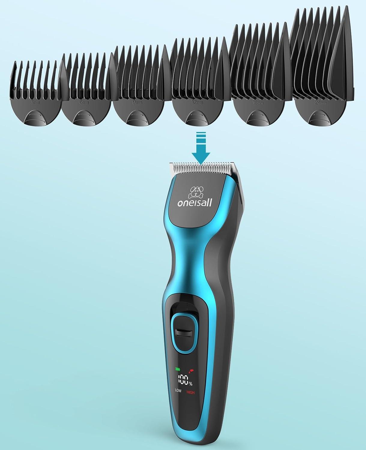 imageoneisall DTJ001 Dog Clippers with 6pcs Guide Combs