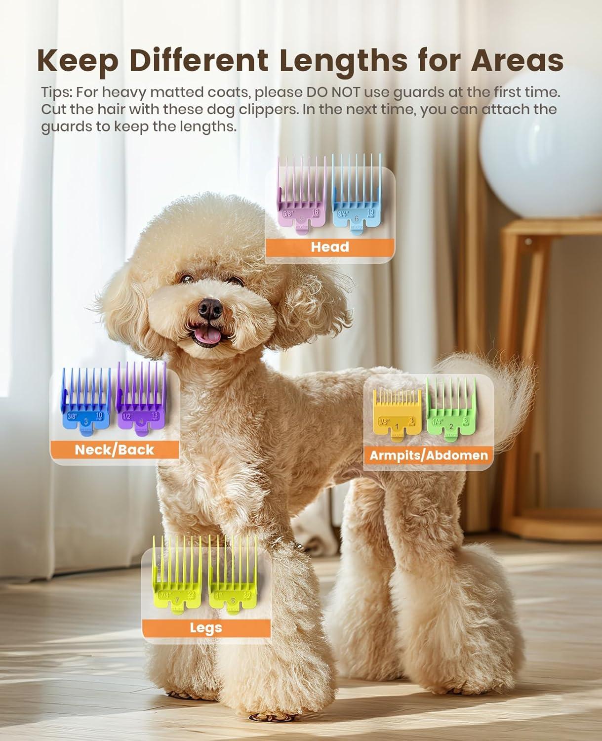 imageoneisall Dog Grooming Clippers for Thick Heavy Coats and Low Noise Dog Paw Trimmer with LED Light Pink