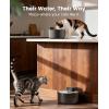 imageCat Water Fountain with Stainless Steel Tray 108oz32L oneisall Wireless Pet Fountain for Cats Indoor Battery Operated Automatic Water Dispenser for Drinking Ultra Quiet SilentFlow Motion Sensor