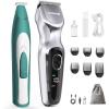imageoneisall LowNoise Green Dog Paw Trimmer with LED Light and Dog Clippers for Grooming Thick Hair