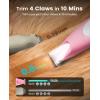 imageoneisall Dog Grooming Clippers for Thick Heavy Coats and Low Noise Dog Paw Trimmer with LED Light Pink