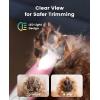 imageoneisall Dog Grooming Clippers for Thick Heavy Coats and Low Noise Dog Paw Trimmer with LED Light Pink