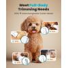 imageoneisall LED Light Dog Trimmer Clippers Cordless Dog Grooming Kit 2 in 1 2000mAh Pet Grooming Clippers Paw Trimmer Nail Grinder for Paw Nail Face Ears Legs BodyGold