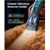 imageoneisall LED Light Dog Trimmer Clippers Cordless Dog Grooming Kit 2 in 1 2000mAh Pet Grooming Clippers Paw Trimmer Nail Grinder for Paw Nail Face Ears Legs Body2 in 1