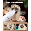 imageoneisall 4 in 1 Dog Grooming Kit with LCD Display Dog Hair Trimmer for Paw Nail Grinder Rechargeable Cordless Low Noise IPX7 Waterproof Pet Clippers WhiteWhite