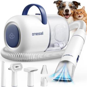 imageoneisall Dog Grooming Vacuum 15000Pa Pet Vacuum Kit Shedding 99 Pet Hair Dog Grooming Clippers with Trimmer Nail Grinder  59dB Quiet Brush with 6 Tools 2L Canister for Home CleaningCozy SE 2
