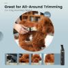 imageoneisall S6 Set Dog Clippers ampamp Paw Trimmer 2in1 Ultra Quiet Cordless Dog Grooming Kit Gold ampamp Black