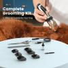 imageoneisall S6 Set Dog Clippers ampamp Paw Trimmer 2in1 Ultra Quiet Cordless Dog Grooming Kit Gold ampamp Black