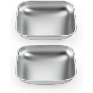 imageoneisall Stainless Steel Bowls for oneisall H1 5L Automatic Double Bowl Cat Feeder and H1W 5L WiFi Automatic Double Bowl Cat Feeder Pack of 2