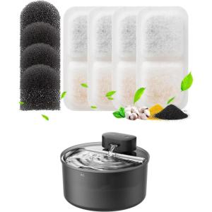 image4pcs Replacement Filters for 32L Wireless Cat Water Fountain 2 Months Set of Replacement Filters and Sponges
