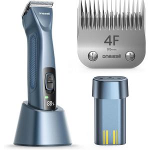 image:imageoneisall Professional Dog Clippers with Dual Battery and 4F Blade