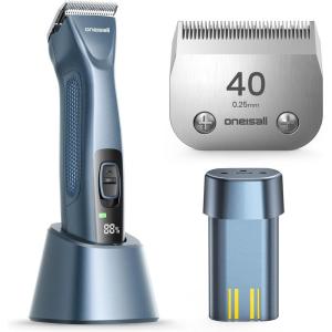 image:imageoneisall Professional Dog Clippers with Dual Battery and 40 Blade