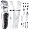 image:imageoneisall Dog Clippers with Double Blades and Dog Clippers for Grooming Thick Hair Silver