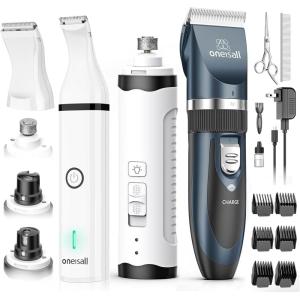 image:imageoneisall Dog Shaver Clippers Low Noise Dog Nail Grinder and Paw Trimmer Kit
