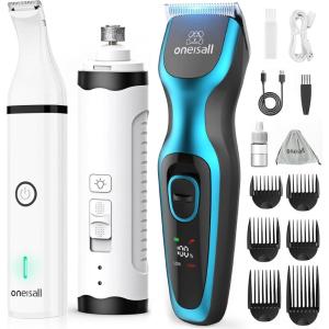 image:imageoneisall Dog Clippers for Grooming Dog Nail Grinder and Paw Trimmer Kit