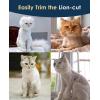 image:imageoneisall Cat Clippers for Matted Hair Quiet Cat Shaver for Long Hair Nail Grinder Paw Trimmer with 2 LED Lights 35dB