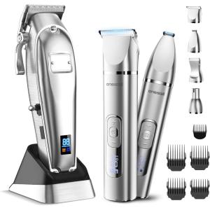 image:imageoneisall 4 in 1 Dog Grooming Kit with LCD Display and Dog Grooming Clippers for Thick Heavy Coats