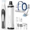 image:imageoneisall Dog Grooming Vacuum Pet Grooming Vacuum with Clipper Nail Grinder Quiet Dog Trimmer for Paws Nail Grinder Paw Trimmer with 2 LED Lights