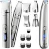 image:imageoneisall 4 in 1 Dog Grooming Kit with LCD Display and 2Speed Dog Paw Trimmer Silver