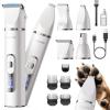 image:imageoneisall 4 in 1 Dog Grooming Kit with LCD Display White and 2Speed Dog Paw Trimmer