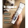 image:imageoneisall 4 in 1 Dog Grooming Kit with LCD Display White and 2Speed Dog Paw Trimmer