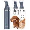 image:imageoneisall Dog Clippers with Double Blades Blue and 2Speed Dog Paw Trimmer