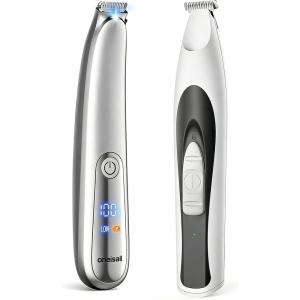 image:imageoneisall LowNoise Dog Paw Trimmer with LED Light and Upgraded 2Speed Dog Paw Trimmer Silver