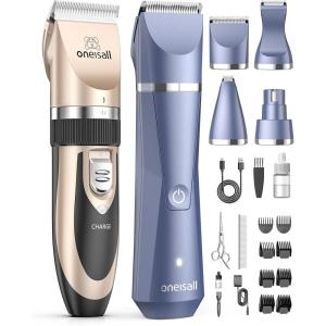image:imageoneisall Dog Clipper Low Noise Dog Grooming Kit with Rechargeable Whole Body Trimmer Petss Paws Eyes Ears Face Rump