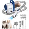image:imageoneisall Cat Grooming Vacuum Quiet Pet Vacuum Grooming Kit with Brush amp Clippers for Hair Shedding Trimming 6 in 1 Cat Vacuum Groomer for Pet Hair Grooming