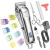 image:imageoneisall Dog Clippers for Grooming Professional Cordless Hair Shears Trimmers for Thick Coats8 Guide Guards with Metal Blade for Dogs and Cats Animals