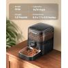 image:imageoneisall Automatic Cat Feeder WiFi Rechargeable 100Day Battery Operated Pet Feeder 12 Cups3L Dry Food Dispenser for Large Kibble Smart App Control Black