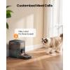 image:imageoneisall Automatic Cat Feeder WiFi Rechargeable 100Day Battery Operated Pet Feeder 12 Cups3L Dry Food Dispenser for Large Kibble Smart App Control Black