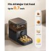 image:imageoneisall Automatic Cat Feeder WiFi Rechargeable 100Day Battery Operated Pet Feeder 12 Cups3L Dry Food Dispenser for Large Kibble Smart App Control Black
