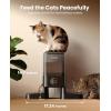 image:imageoneisall Automatic Cat Feeder with Camera for 2 Cats 1080P HD Night Vision 20 Cups5L Cat Feeder Automatic 2Way Audio 5G WiFi APP Remote Control Pet FeederDual Cameras