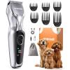 image:imageoneisall 4 in 1 Dog Grooming Kit with LCD Display White and Dog Clippers for Grooming Thick Hair