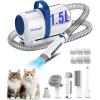 image:imageoneisall Pet Grooming Vacuum for Cat 50dB Low Noise Cat Hair Vacuum with Clippers 15L Dust Cup Pet Hair Vacuum with 6 Pet Grooming Tools for Shedding GroomingHome Cleaning
