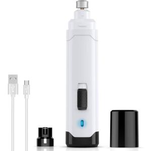 image:imageoneisall Dog Nail Trimmer  Upgraded 2 Speed Quiet USB Rechargeable Professional Pet Nail Grinder Paws Grooming amp Smoothing Claw Care for Small Medium Large Dogs amp Cats White