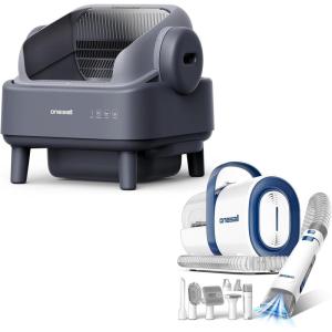 image:imageoneisall Pet Grooming Vacuum and Self Cleaning Litter Box for Multiple Pets Household
