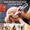 image:imageoneisall FC11 Dog Paw Trimmer with LED Light Low Noise Paw Trimmer for Dogs amp Cats 08inch Widen Blade Cordless  White