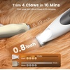 image:imageoneisall FC11 Dog Paw Trimmer with LED Light Low Noise Paw Trimmer for Dogs amp Cats 08inch Widen Blade Cordless  White