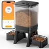 image:imageoneisall Automatic Cat Feeder for 2 Cats 5GHz amp 24GHz WiFi Cat Feeder with App Control 7L32Cup Timed Food Dispenser with Portion Control Dual Stainless Steel Bowls5G WiFi